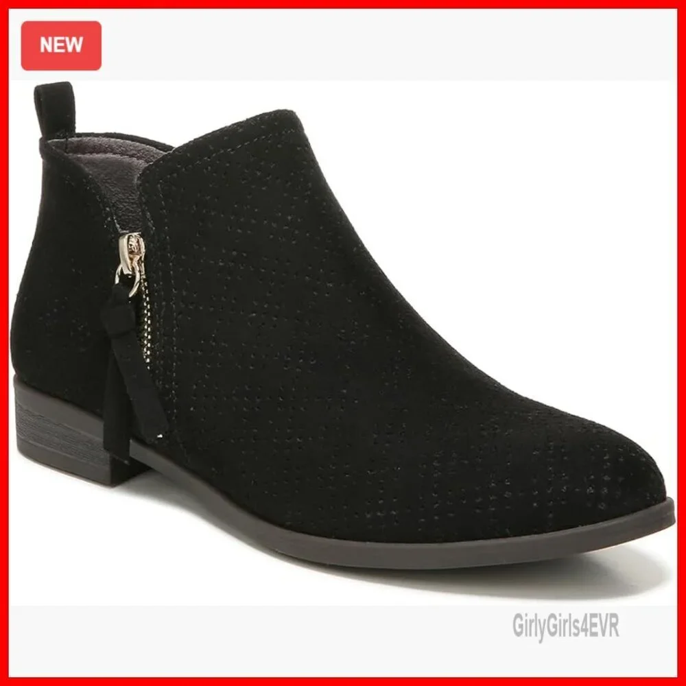 Women's Ankle Booties with Zip Closure, Recycled Materials, Low Heel